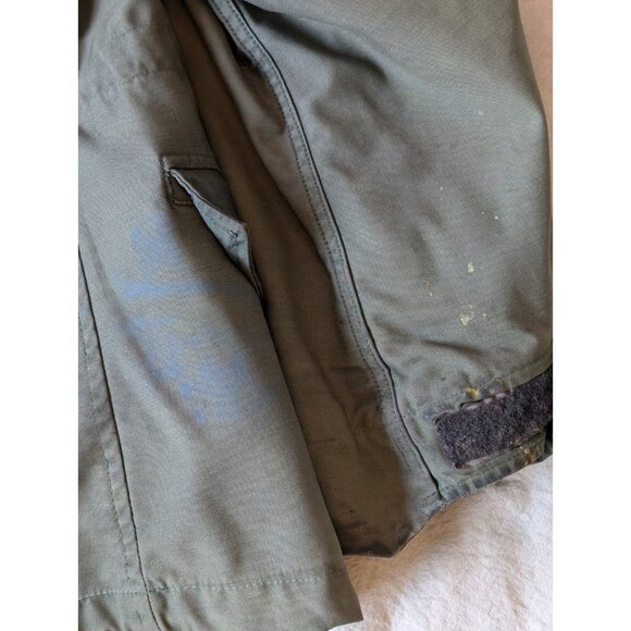 Vintage 60s 70s US Military Cold Weather Cargo Field Jacket Faded Green Medium - Picture 10 of 11